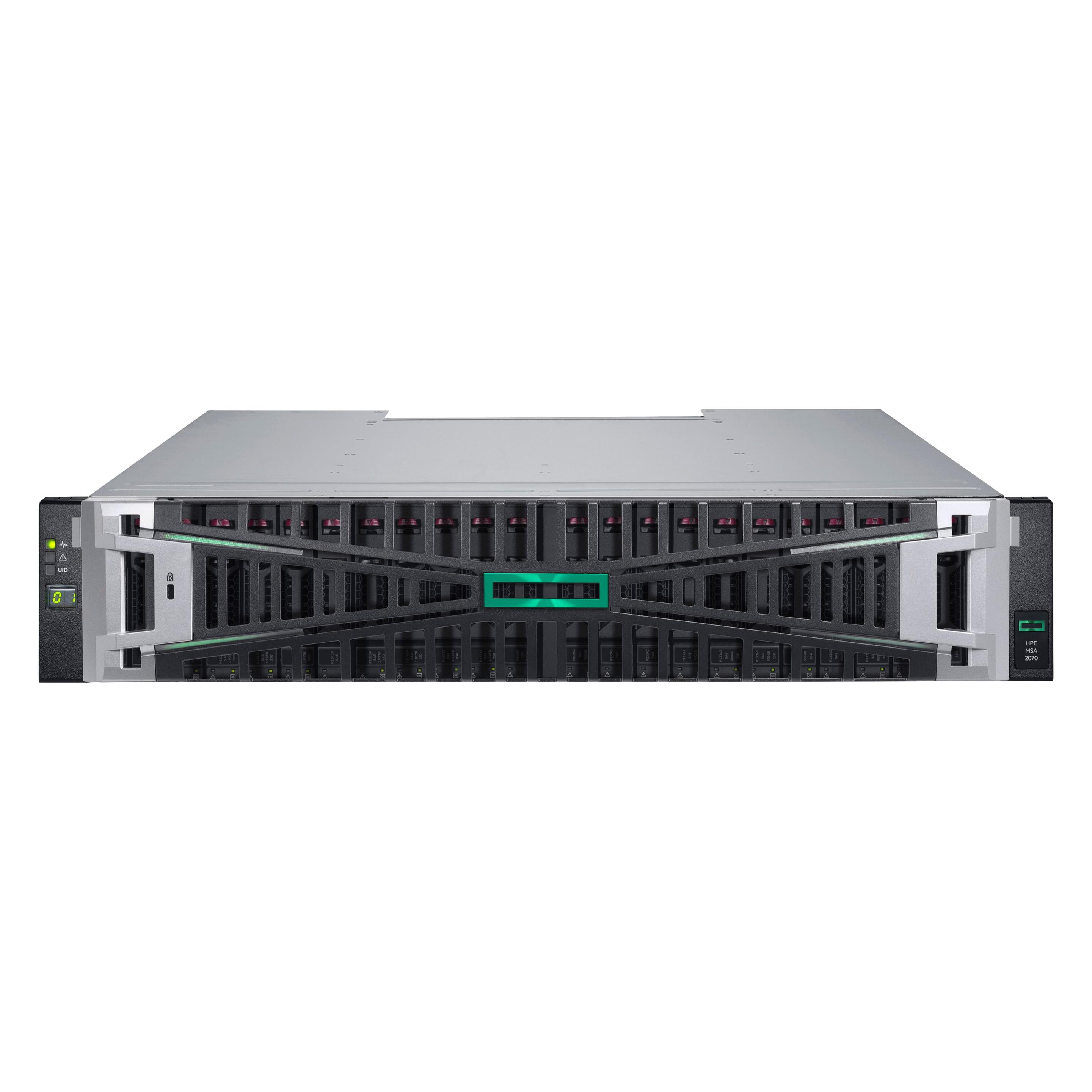 HPE MSA 2070 SFF 2x12Gb SAS 4-port Cntrl 12x3.84TB SSD 46TB Storage Array (Fibre Channel, SAS) (P84180-B25)