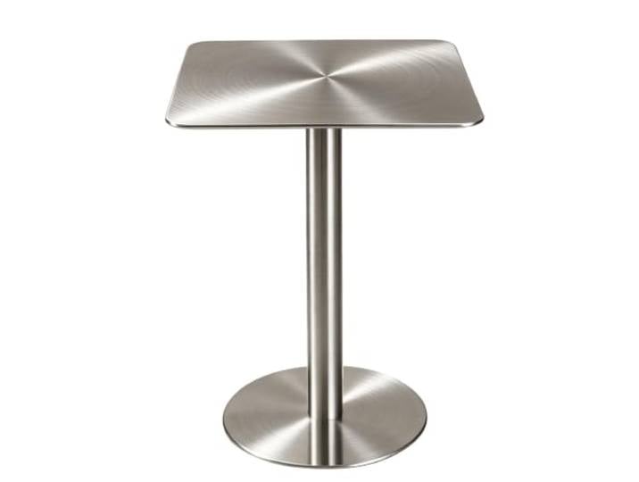 Bistro-Pub-Tisch, quadratischer Cocktailtisch in Barhöhe, Edelstahl Küchen-Esstisch für Zuhause, Küche, Party, Getränk, Restaurant, Hochzeit, Café, Büro(Square,70x70x105cm)
