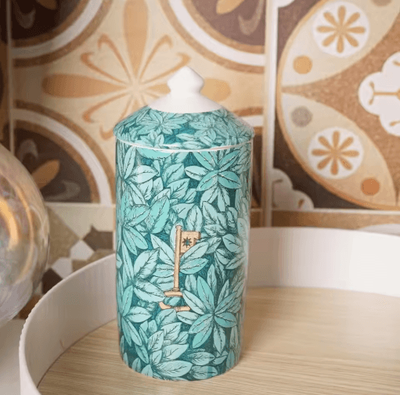 Inspire Picks Modern Ceramic Storage Jar Decorative Jewelry, Cotton Swab & Candle Holder d
