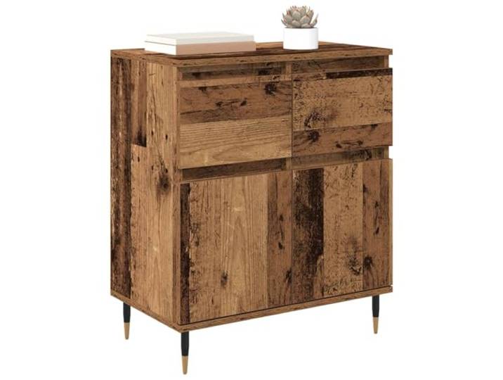 KTHLBRH Anrichte mit Schublade aus Holz, 60 x 35 x 70 cm Technisches Holz und Eisen, 2 Türen, 60 kg Tragkraft, pflegeleicht