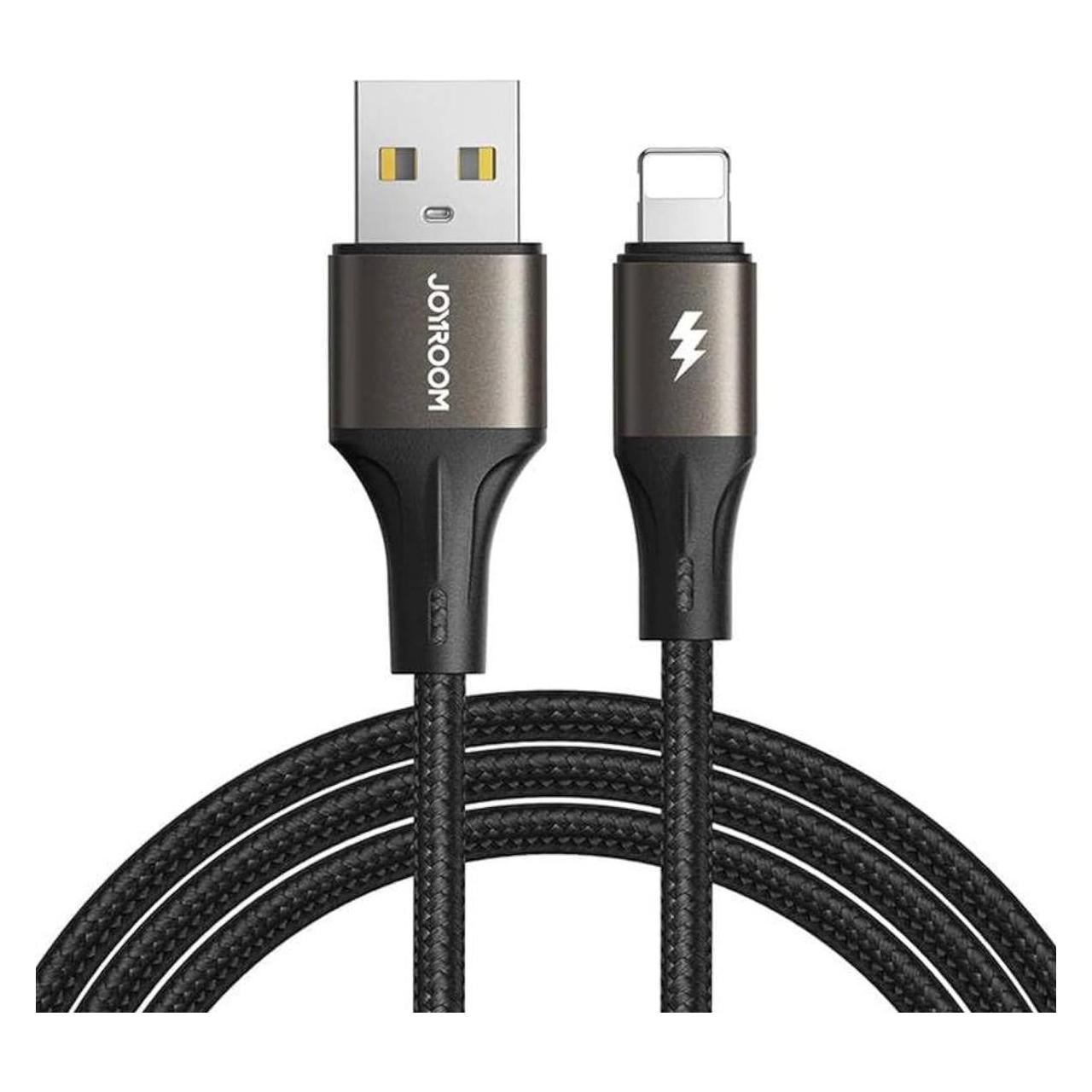 Joyroom Cable USB to Lightning SA25-AL3 / 3A / 1.2m (black) (1.20 m, USB 3.2 Gen 1) (SA25-AL3 1.2m Black)