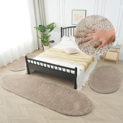 Hochflor-Bettumrandung BRUNO BANANI "Dana Teppich, Kundenliebling" Gr. 14, beige, H:30mm, Obermaterial: 100% Polyester, Bettumrandungen, unifarben, Mikrofaser, pflegeleicht, Bettvorleger, Schlafzimmer