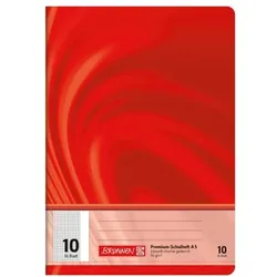 Brunnen Schulheft »Vivendi 104571002« A5 kariert (Lineatur 10) rot