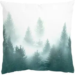 DEKOKISSEN Nadelwald im Nebel 40/40 cm