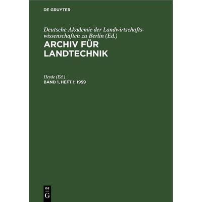 1959, Gebundene Ausgabe von , De Gruyter, 978-3-11-255921-5