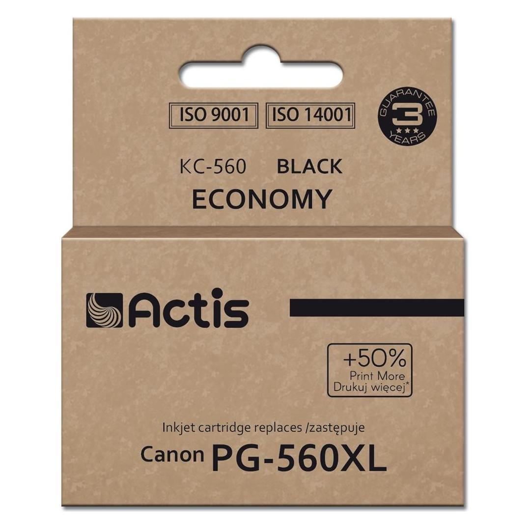 Actis KC-560 Tinte (Ersatz für Canon PG-560XL Supreme 22 ml schwarz). Druckt 50% mehr als OEM. (BK) (KC-560)