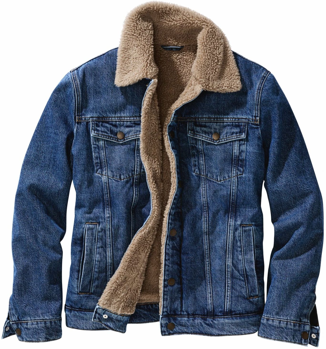 Mey & Edlich Sherpa-Jeansjacke Blau 48