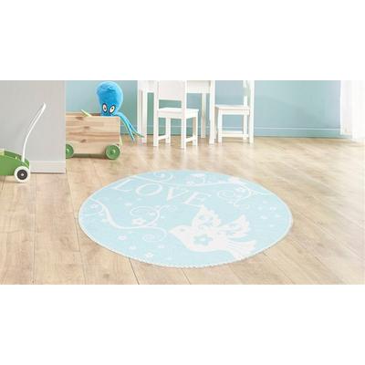 Kinderteppich ARTE ESPINA "Bambini 400", grün (mint), H:5mm Ø:160cm, Polyester, Teppiche, Kinderteppich, Fantasievoll bedruckter Kinderteppich, angenehme Haptik
