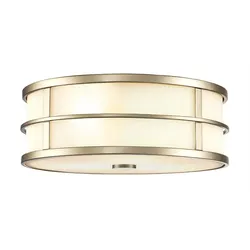 Deckenleuchte Wohnzimmerlampe Flurleuchte Deckenlampe Naturmessing D 34,3 cm