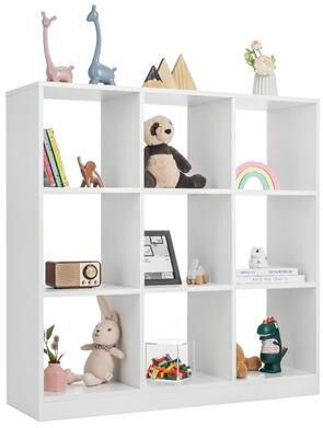 Kids Toy Storage Organizer 9-Cube Kids Bookcase for Books Toys