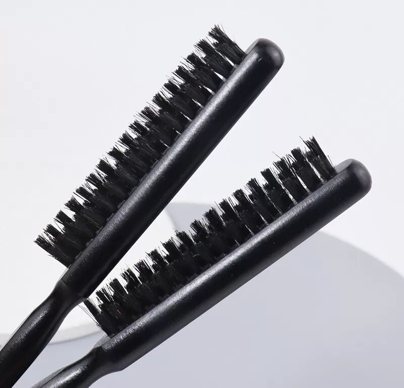 INF Brosse à crêper noire en poils de sanglier pour coiffure