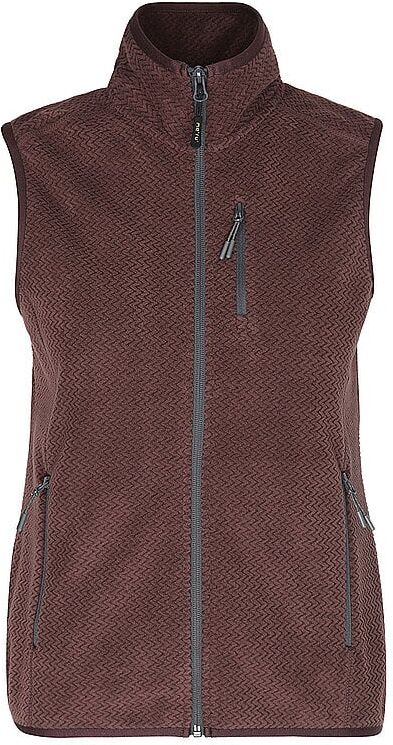 MERU Damen Fleeceweste Ajaccio Jacquard dunkelrot   42 W