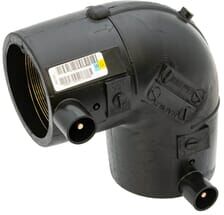 Radius Universal 63mm Black MDPE Electrofusion Equal Elbow