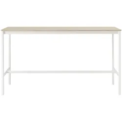 Muuto Base Stehtisch, 190 x 85 cm, höhe 105cm, eichenfurnier / weiß
