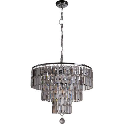SEARCHLIGHT Hängeleuchte "Kristall-Leuchte Empire, 5-flammig", silber (chrom), 5, Ø 50cm H: 45cm, 1 Stk., Leuchten, Glamourös, Hängeleuchte