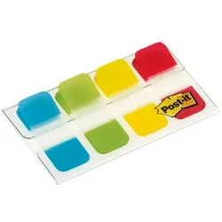 Post-it Index Haftstreifen »Index Strong« 38 x 16 mm, blau/grün/rot/gelb blau, 3.8x1.6 cm