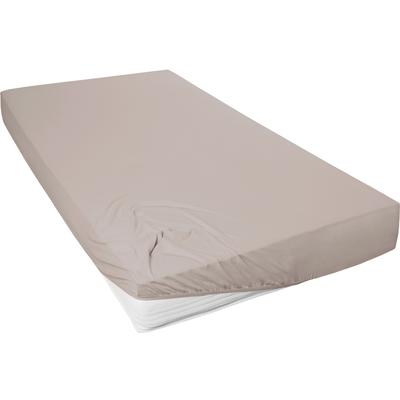 Bettlaken PRIMERA "HANS der Frische", beige (kiesel), B:190cm L:200cm, Baumwoll-Jersey, Obermaterial: 100% Baumwolle, Bettlaken, Bettlaken, hygienefinish, saugt Mikroben wie Pilze und Schimmel auf