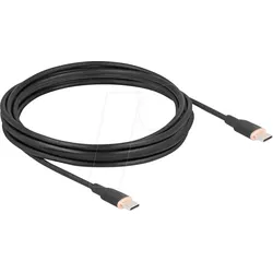 DELOCK 81240 - USB 2.0 Kabel, C Stecker > C Stecker, Silikon, schwarz, 4,0 m