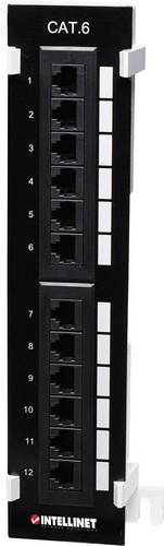 Intellinet 560269 12 Port Netzwerk-Patchpanel 254mm (10 ) CAT 6 1 HE Bestückt
