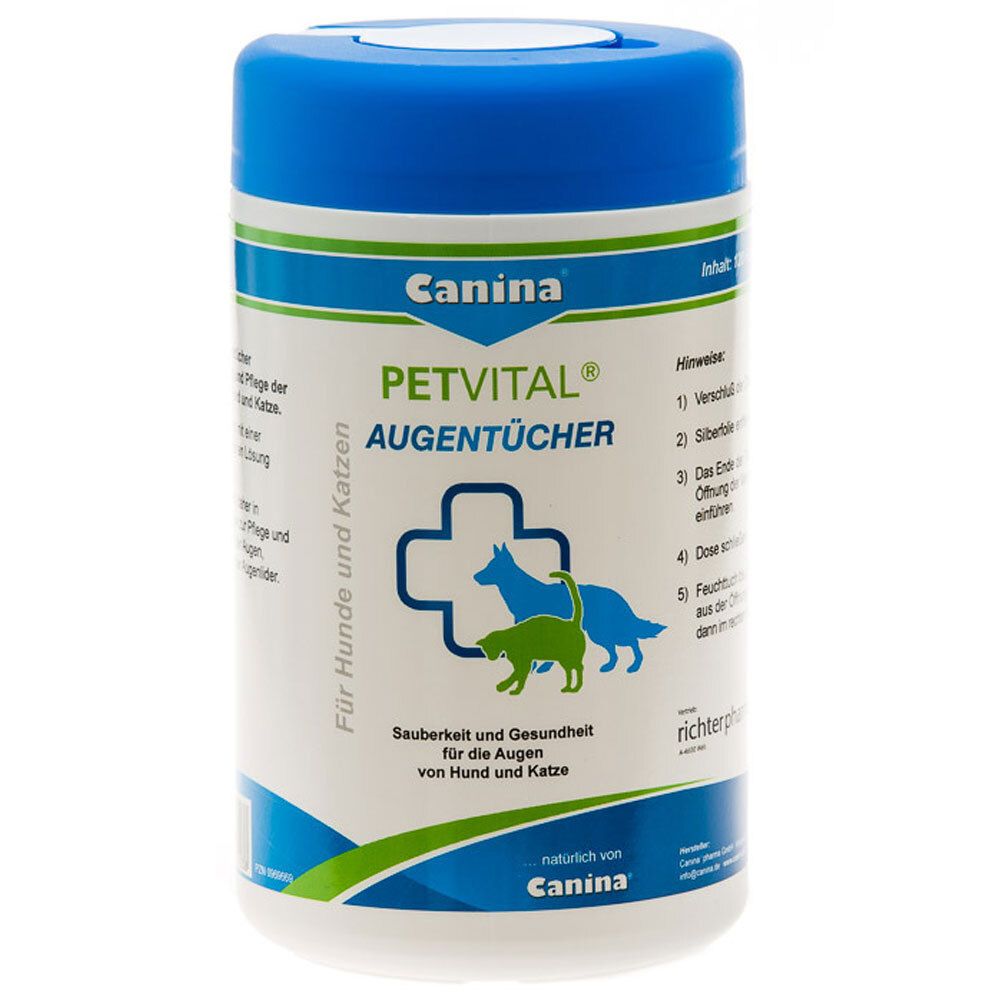 Petvital Feuchttücher f.Augen vet. 120 St Tücher