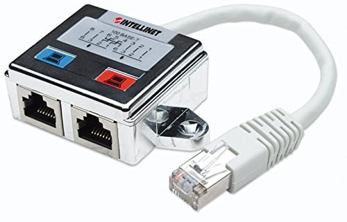 Intellinet 2-poorts Cat5 RJ45-netwerkverdeler FTP zilver
