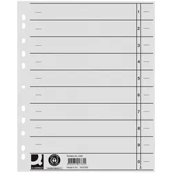 Q-Connect® KF02785 Trennblätter durchgefärbt - A4 Überbreite, weiß, 100 Stück
