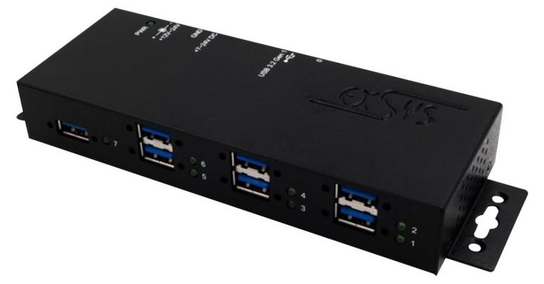EXSYS EX-1517HMVS, USB 3.2 Gen 1 (3.1 Gen 1) Type-A, USB Typ-B, 5000 Mbit/s, Schwarz, Metall, Leistung, Taiwan