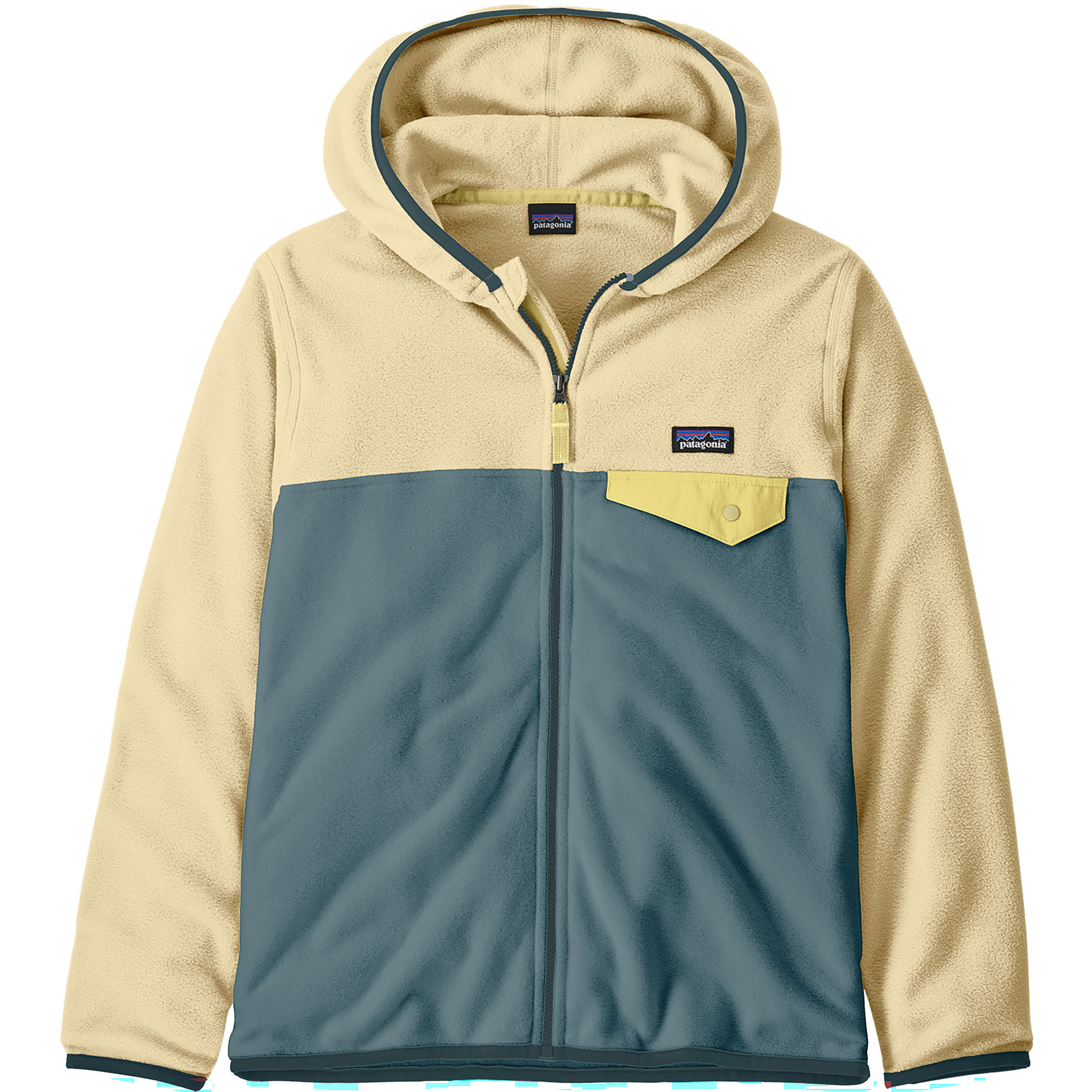Patagonia Micro D Snap-T Kinder Fleecejacke beige Größe 156 Trekking Atmungsaktiv