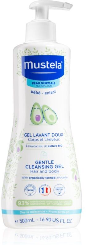 Mustela Bébé Bain Reinigungsgel für Haare und Körper für Kinder 500 ml
