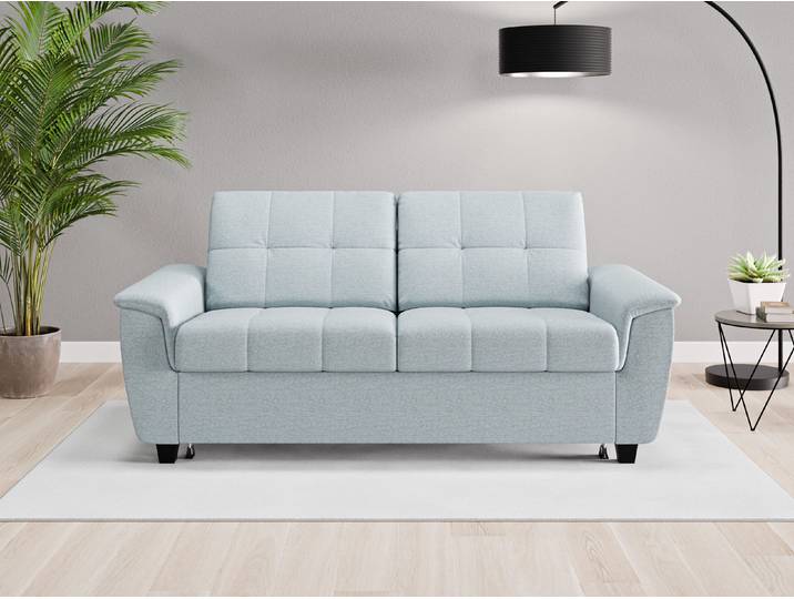 Einzelsofa Nairobi - Blau (Pastellblau) - Feiner Strukturstoff