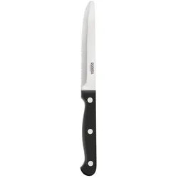 Gastronoble Olympia Steakmesser mit runder Spitze | schwarz | 21,5cm | 12 Messer