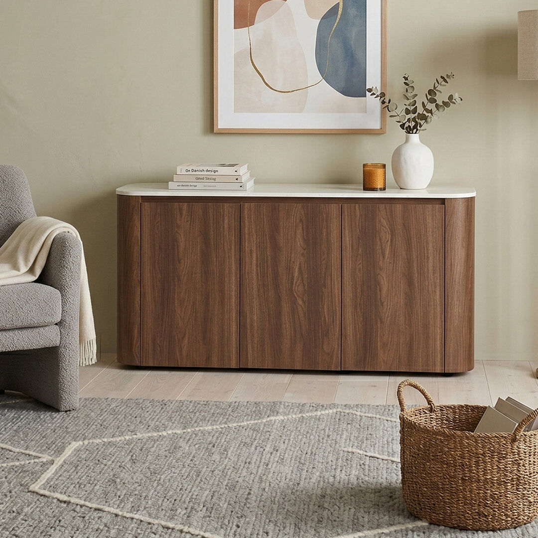 George Oliver 150 cm W Sideboard Brown 74.1cm H X 150cm W X 39cm D