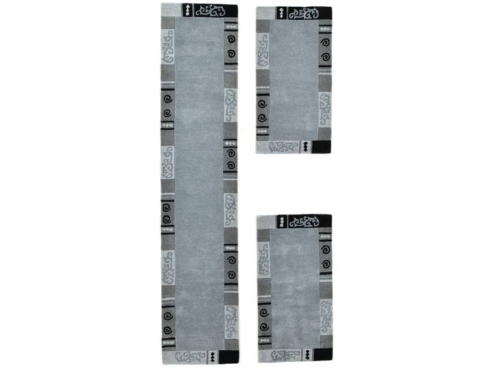 Bettumrandung THEKO Ambadi, handgetuftet , grau, H:14mm, Obermaterial: 100% Schurwolle, Bettumrandungen, Bettumrandung, Bettvorleger, reine Schurwolle, mit Bordüre, modern, Läufer-Set