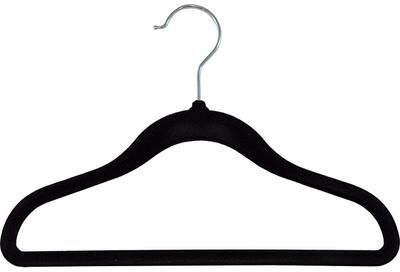 The Great American Hanger Company Kids Slimline Hangers, 11 Inch Non-Slip Velvet Suit Hangers with Chrome Swivel Hook