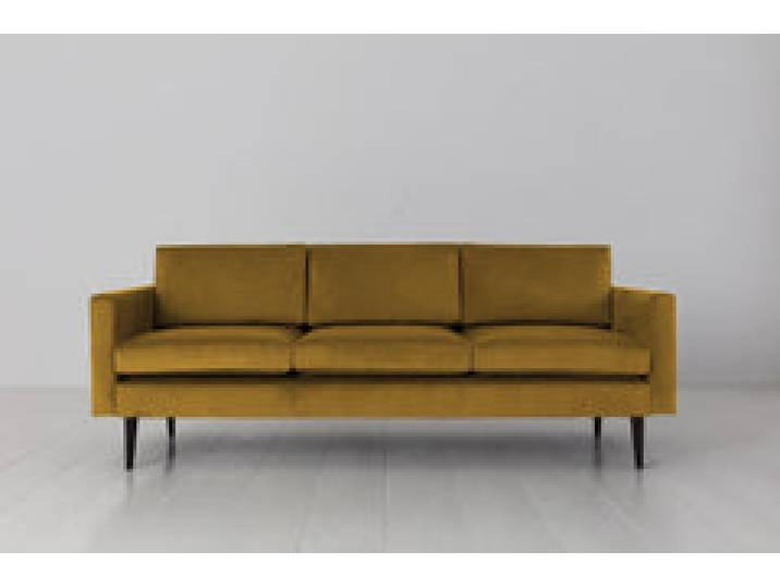 Dreisitzer-Sofa Model 01, Senfgelb