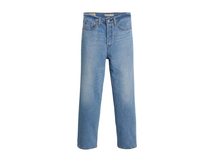 LEVI'S Ribcage Jean droit à talons bleu