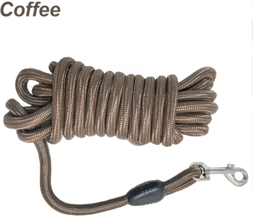 Inspire Picks Heavy Duty Long Training Dog Leash 5M 10M 15M Nylon Recall & Agility Lead coffee 15m