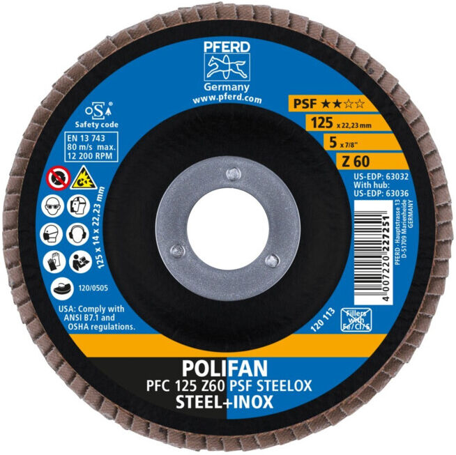 Pferd Disque à lamelles Z 80PSF droit 125mm K80 (67768125)