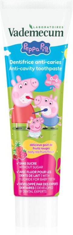 Vademecum Peppa Pig Red Fruit dentifrice pour enfants 6 mois - 6 ans 50 ml