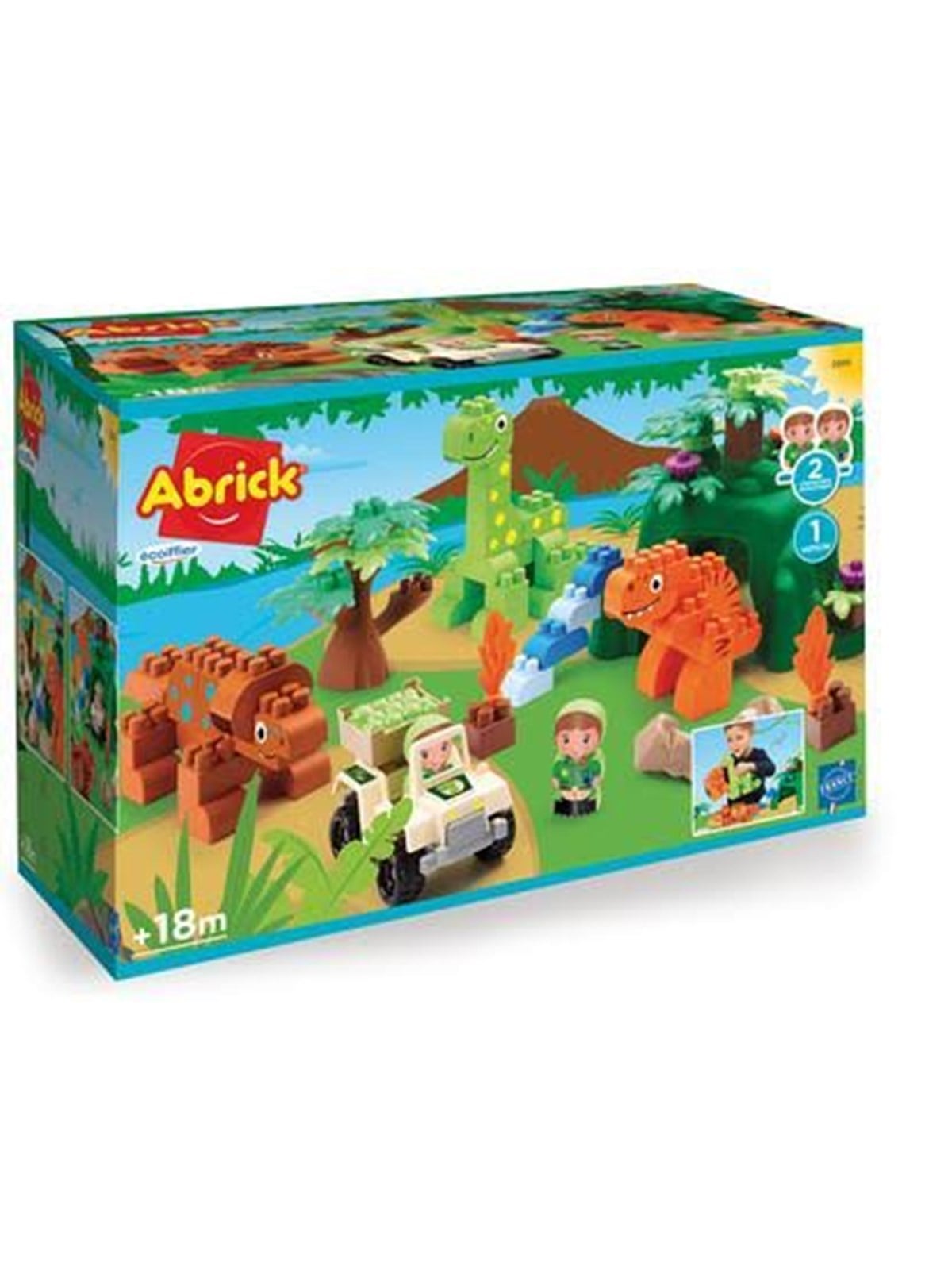 Ecoiffier Dinoland mit Fahrzeug & Figuren