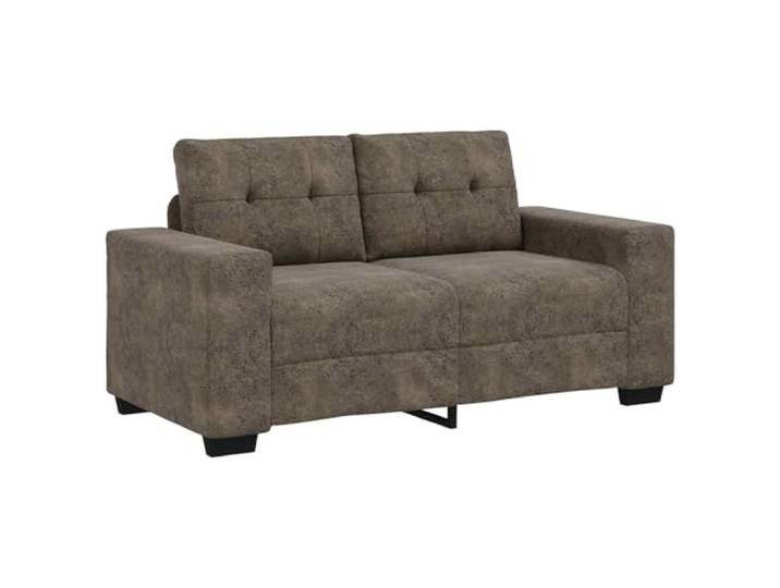 Makastle Zweisitzer Sofa Couch Dunkelgrau 160 cm Kunstwildleder