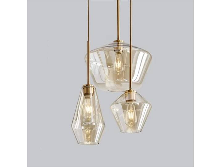 Abat-jour en verre design moderne, lampe suspendue à hauteur réglable pour salon, salle à manger, cuisine, île, luminaires LED pour la maison