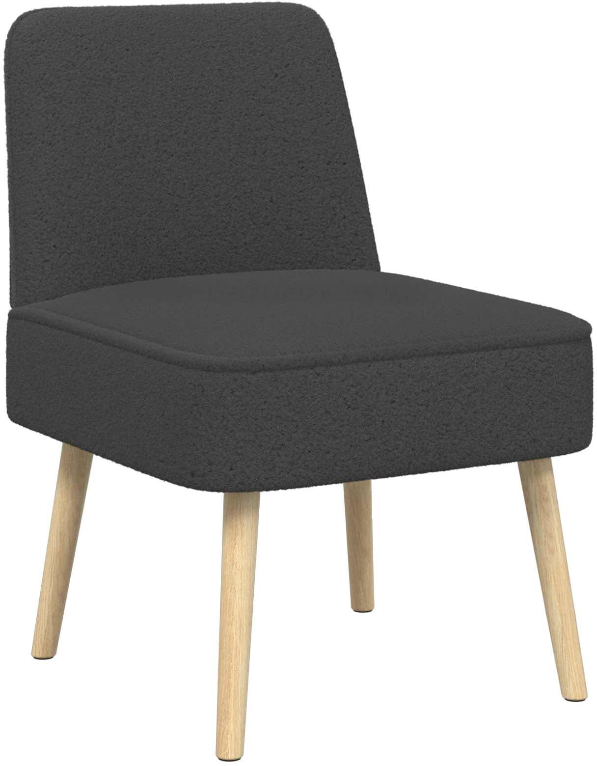 vidaXL Fauteuil à pantoufle Gris foncé