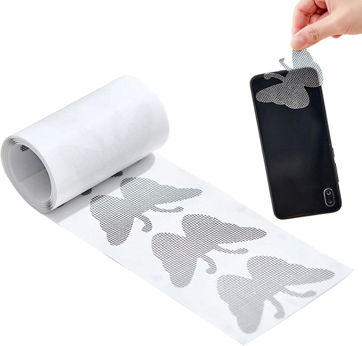 Raamscherm Patch Reparatie Tape - Zelfklevend Glasvezel voor het Dichten van Gaten - Grijs - 1 Rol