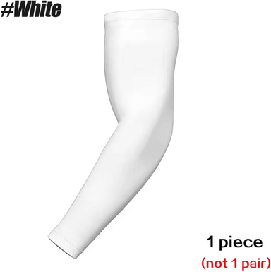 Inspire Curations Cooling UV Protection Arm Sleeve For Golf Cycling Running And Outdoor Sports 1 Pcs White s