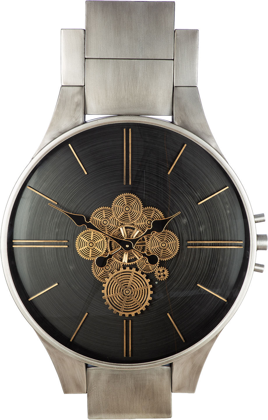 Wanduhr GILDE "Wanduhr Timing", silber (silberfarben), B:62,5cm H:99,5cm, Wanduhren, Wanduhr