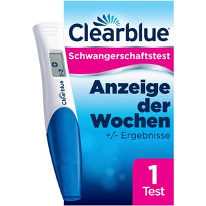 Clearblue Schwangerschaftstest 99% zuverlässig, 25 mIU/ml, mit Wochenbestimmung, Ergebnis in 3 min, digital