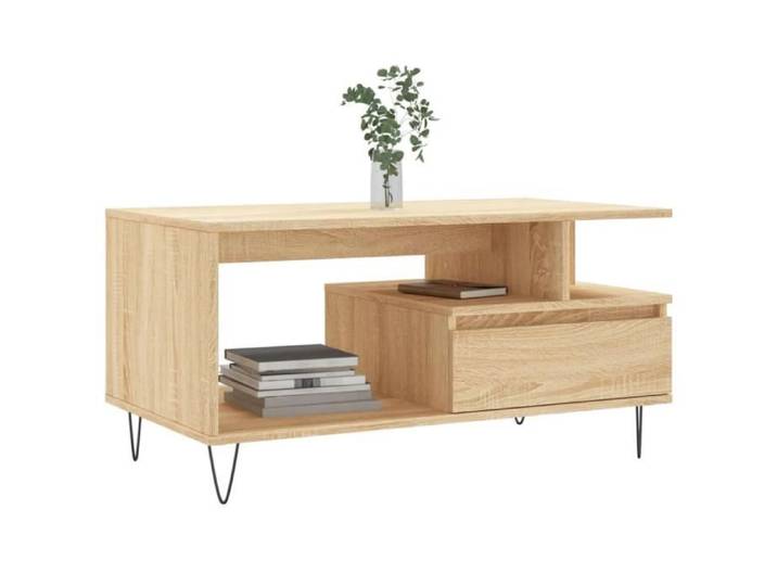 Table basse - SALUTUYA - BD1577 - Chêne sonoma - Bois d'ingénierie - 90x49x45 cm
