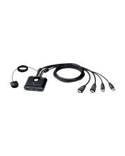 ATEN CS22HF KVM-/USB-Switch 2 x KVM / USB 1 lokaler Benutzer Desktop Gleichstrom (CS22HF)