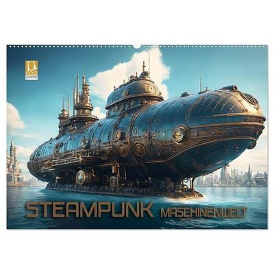 Steampunk Maschinenwelt (Wandkalender 2027 DIN A2 quer), CALVENDO Monatskalender